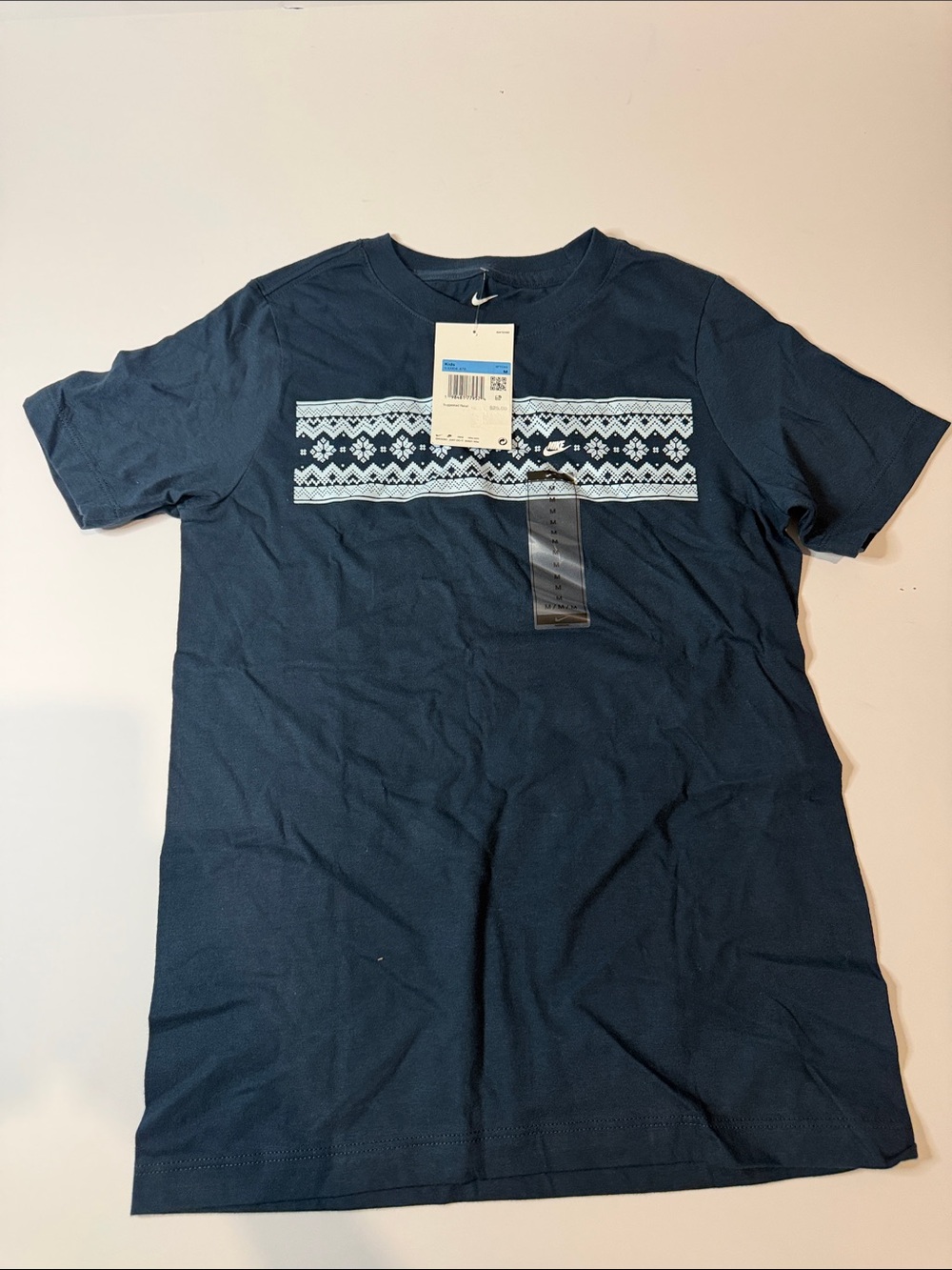 Nike kids Navy Graphic Crew Neck T-Shirt
